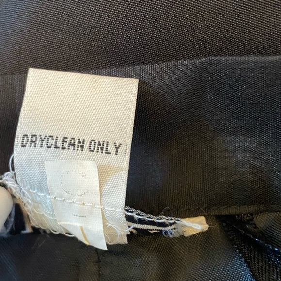 Robbie Bee Black 100% Silk Pants Side Zip w/ ankle slit Size 8 - Picture 9 of 10